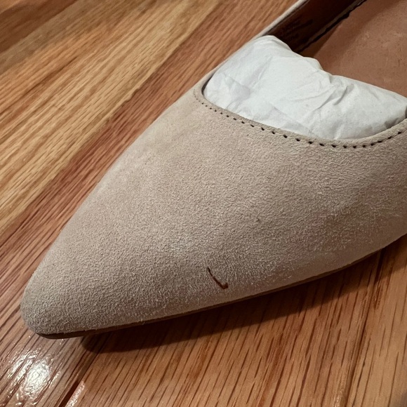 NIB Matiko Circa Peach Pointed Toe Slingback Wood Sphere Heel Shoes US 5 EU 35 - Picture 11 of 11